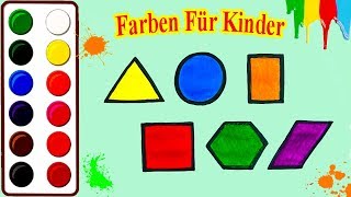 Glitzer Zeichnen Sie grundlegende Formen zum Malen für Kinde  Künstlerische Farben für Kinder [upl. by Naul]