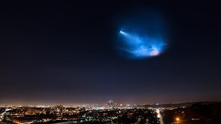 Day to Night to Rocket Launch over Los Angeles 4K [upl. by Eduard]