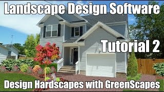 Landscape Design Software can show pavers grass and mulch as if it were installed Tutorial 2 [upl. by Naitsabes]