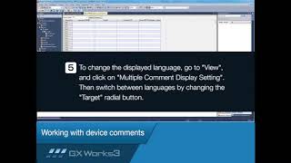 MELSOFT GX Works3 Tutorial No 5 Working with device comments Mitsubishi Electric [upl. by Fabrianne]