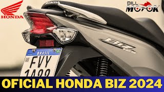 OFICIAL HONDA BIZ 2024 Preço cores e detalhes dos modelos 125 e 110i [upl. by Nilpik368]