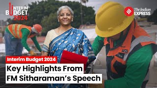 Budget 2024 Highlights FM Nirmala Sitharaman Retains Tax Rates Key Highlights From The Speech [upl. by Lilybel]