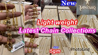 Just 5gm onwards latest 22KT gold chain collections from Tanishq  light weight Chains  Swati nag [upl. by Sol]