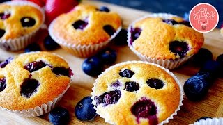 How to make Blueberry Muffins  Черничные маффины [upl. by Emmery]