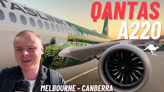 Brand New Qantas A220 Experience Melbourne to Canberra [upl. by Noiz247]