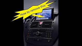 Mercedes W204 C Class Remove COMAND Monitor LCD Assembly Command Flip up Screen APS Navigation [upl. by Barri]