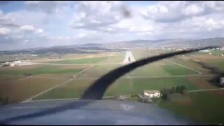 Cockpit landing in Perugia airport with music [upl. by Neibaf]