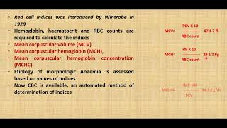 Red cell indices determination of blood indices [upl. by Drewett]