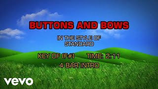 Standard  Buttons And Bows Karaoke [upl. by Stenger]