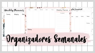 3 Ideas para Planificadores Semanales en Word  Organízate con tus tareas  Planners [upl. by Millie]