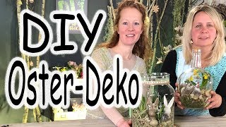 DIY Osterdeko im Glas mit Hase und Huhn  Osterdeko im Glas  Frühlingsdeko kreativ  Floristik24 [upl. by Brenza]