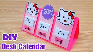 How to make New Year 2021 Desk Calendar  DIY Calendar  Handmade Desk Calendar  New Year Crafts [upl. by Ahsinra]