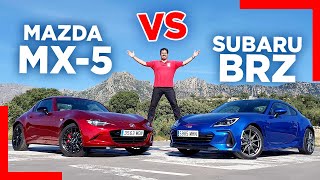 MAZDA MX5 RF vs SUBARU BRZ 2023  COMPARATIVA A FONDO  ¡AQUÍ SOLO NOS IMPORTA LA DIVERSIÓN [upl. by Lauren]