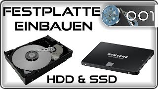 Festplatte einbauen  SSD amp HDD [upl. by Lantha]