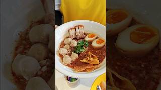 Tom Yum Noodles with Crispy Pork Thai Street Food shorts asianfood localfood [upl. by Kindig]