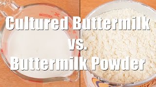 Cultured Buttermilk vs Buttermilk Powder Home Cooking 101 DiTuro Productions [upl. by Eiba434]