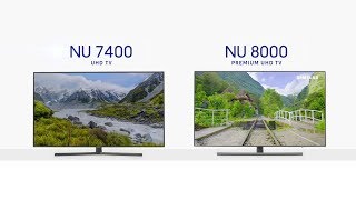 Samsung  NU7400 UHD Smart TV ve NU8000 Premium UHD TV KÄ±yaslama [upl. by Wurtz]