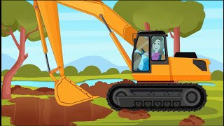 Excavator Song for Kids Toddlers and Babies  Excavator Machines and Big Trucks by Patty Shukla [upl. by Anagnos]