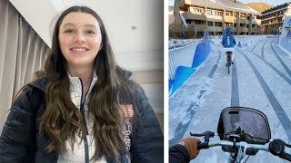 18YearOld Team USA Snowboarder Gives Tour of Olympic Village [upl. by Fremont113]