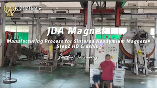 Manufacturing Process for Sintered Neodymium MagnetsStep2 HD Crushing [upl. by Skipp]