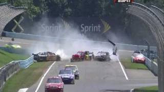 Jeff Gordon and Sam Hornish Crash at Watkins Glen Heluva Good 2009 BEST QUALITY ON YOUTUBE [upl. by Kilah378]