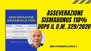 Asseverazione Sismabonus 110 e DM 3292020 [upl. by Adiana]