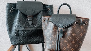 Louis Vuitton Montsouris BB vs PM Backpack [upl. by Atenek319]