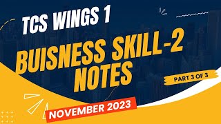 Biz Skill Track 1 Business skill 1 Complete MCQ for TCS ELEVATE WINGS 1  PART 2  DCA [upl. by Hasheem]