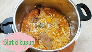 KAKO SKUHATI SLATKI KUPUS SA MESOM JEDNOSTAVAN RECEPT [upl. by Snehpets]