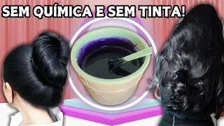 CHEGA DE USAR TINTA CABELO SUPER PRETO SEM TINTA em CASA [upl. by Adelaide]