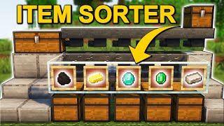 The EASIEST Automatic Item Sorter in Minecraft 121 Tutorial [upl. by Moraj]