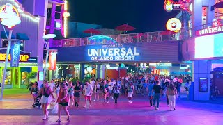 Universal CityWalk Orlando at Night 2023  Walking Tour [upl. by Edita]