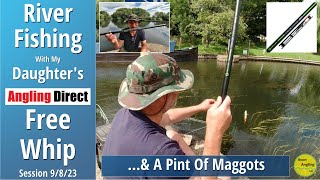 Fishing The River Avon With My Daughters Free Angling Direct Whip  9823 Video 425 [upl. by Wesla]