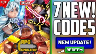 ⚠️NEW UPDATE⚠️RPG SIMULATOR ROBLOX CODES 2023  RPG SIMULATOR CODES 2023 [upl. by Noyes]