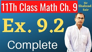 11Th Class Math Chapter 9 Exercise 92  Fundamentals Of Trigonometry [upl. by Markiv709]