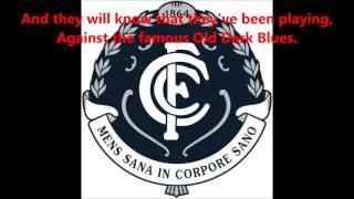 Carlton Blues theme song Lyrics AFL SingALong [upl. by Anahsirk41]