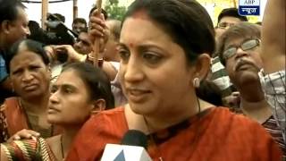 Smriti Irani protests against FDI in retail and fuel hike [upl. by Mandler]