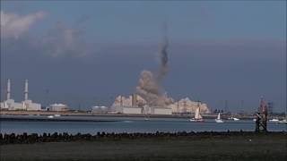 Demolition of the Grain Power Station Chimney in Kent [upl. by Trotta]