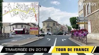 J4 TOUR DE FRANCE  LE PARCOURS DES COUREURS À POISSY [upl. by Blanchette]