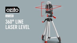 Ozito 360° Line Laser Level amp Tripod LLT3605 [upl. by Ydnec858]