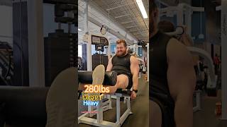 280lbs Leg Extensions Heavy  fitness shorts strength💪🦵 [upl. by Fidellas561]