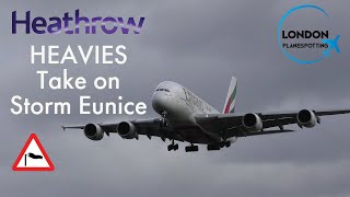 Heathrow Heavies take on Storm Eunice [upl. by Flatto]