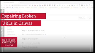 Repairing Broken URLs in Canvas [upl. by Kimberli]