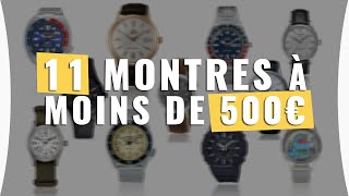 11 Montres Homme et unisexe à moins de 500 euros 💰Et quelques modèles femme [upl. by Aranat]