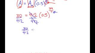 HalfLife Question Intermediate  Solving With Logs Example 3 [upl. by Vincelette166]