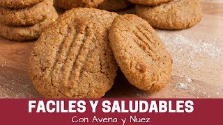 Cómo hacer Galletas caseras de Avena y Nuez fáciles [upl. by Htiel874]