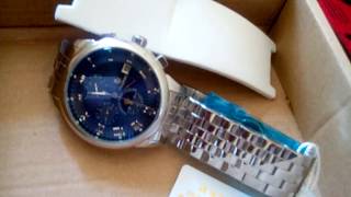 TEVISE 9008G Business Men Automatic Mechanical Watch  BLUE [upl. by Eimarrej]