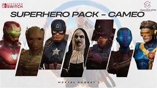 NINTENDO SWITCH REVIEW CAMEO SUPERHERO PACK  MORTAL KOMBAT 1 [upl. by Buderus]