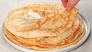 Amazing Crepes At Home in 10 minutes How to make the most delicious French pancakes [upl. by Edna]