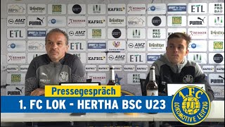 Pressegespräch vor dem Punktspiel gegen den Hertha BSC U23 am 05102023 [upl. by Lelith274]